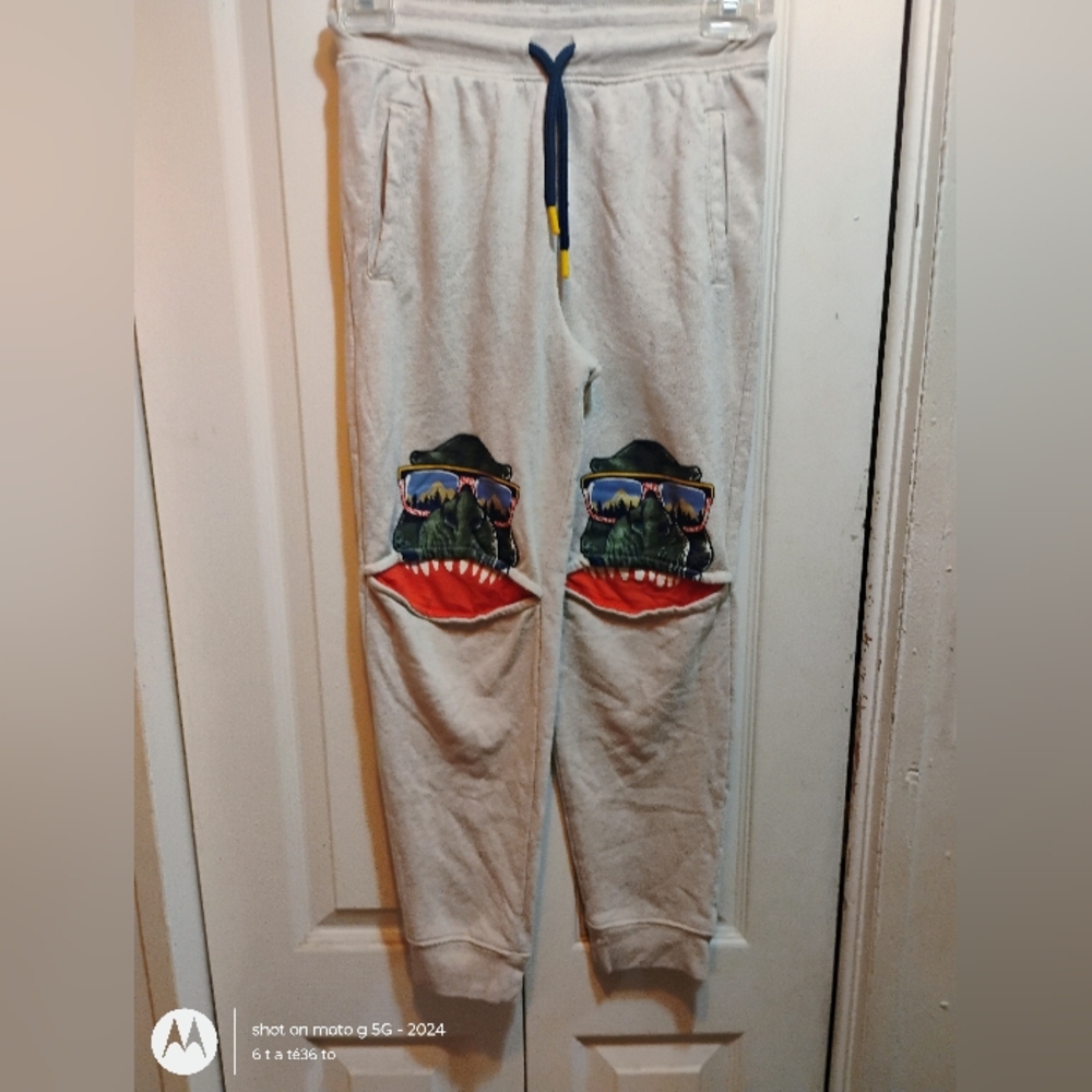 365 Kids Stylish Kids Tan  Joggers with Fun Graphic